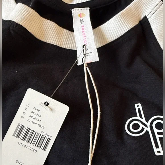 Anthropologie Daily Practice Dress Long Sleeve Ruching Black SIZE MEDIUM NEW - Picture 5 of 7